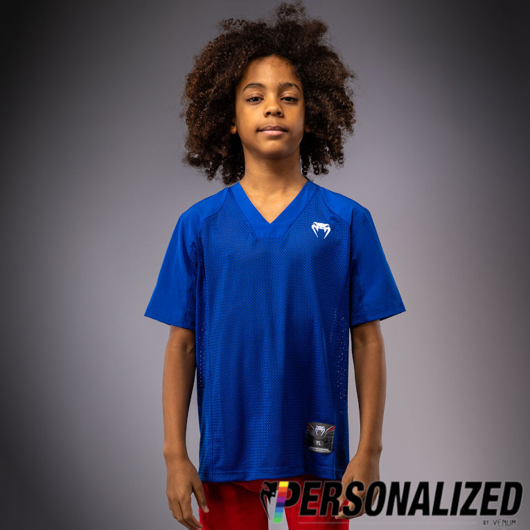 Venum Elite Kids Personalized Football Short Sleeve Jersey - Royal Blue