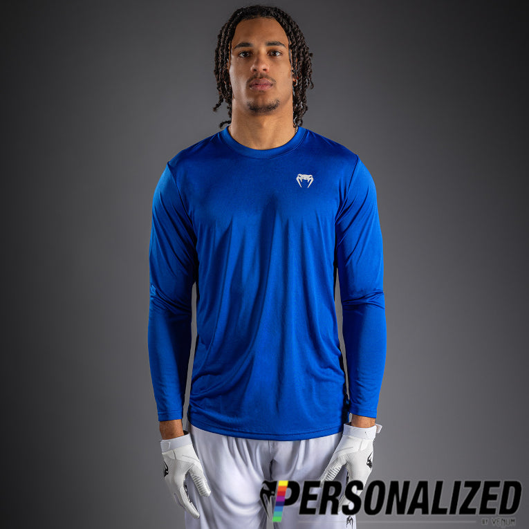 Venum Lineup Personalized Performance Long Sleeve T-Shirt Royal - Blue/White  product-type_Dry Tech T-Shirts Venum