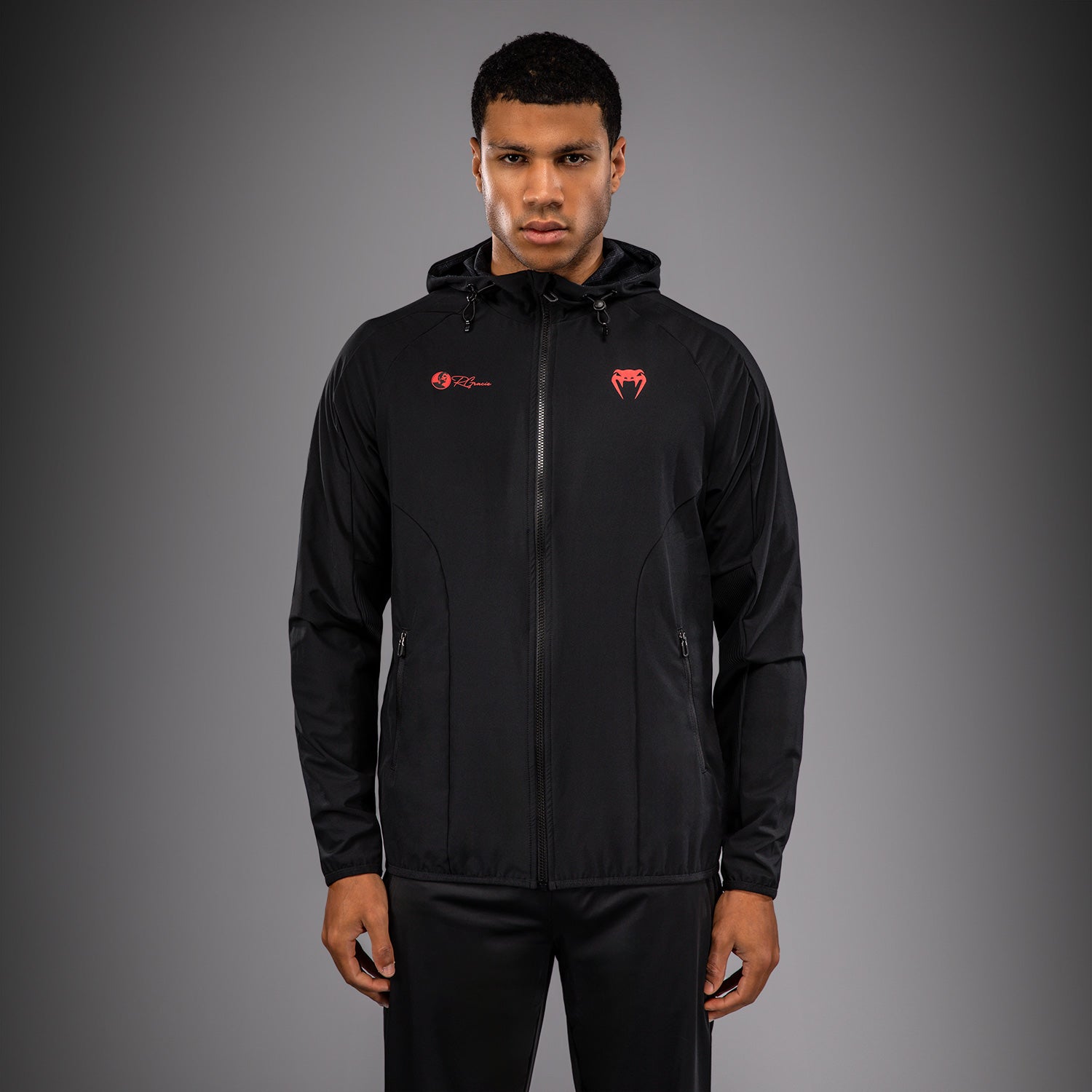 Venum x Roger Gracie Signature Track Jacket - Black/Red - Venum