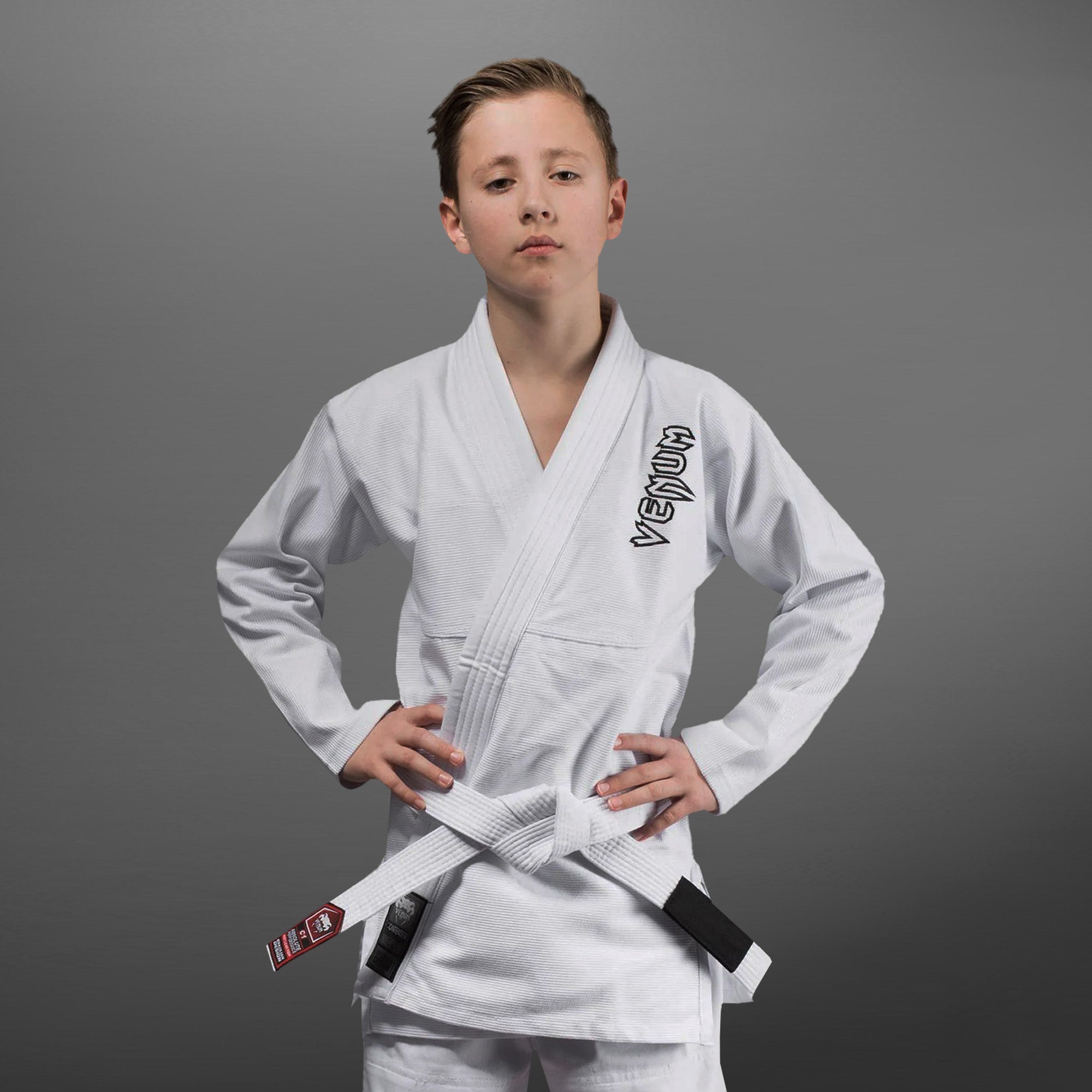 Venum Contender Kids BJJ Gi (Free white belt included) - White - Venum