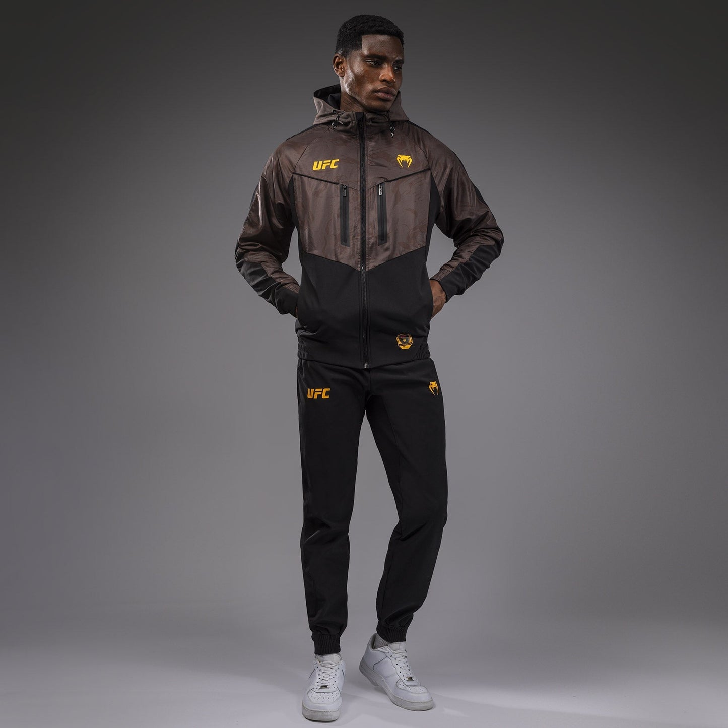 UFC Fusion by Venum Fight Week Men’s Zip Hoodie - Earthen Brown