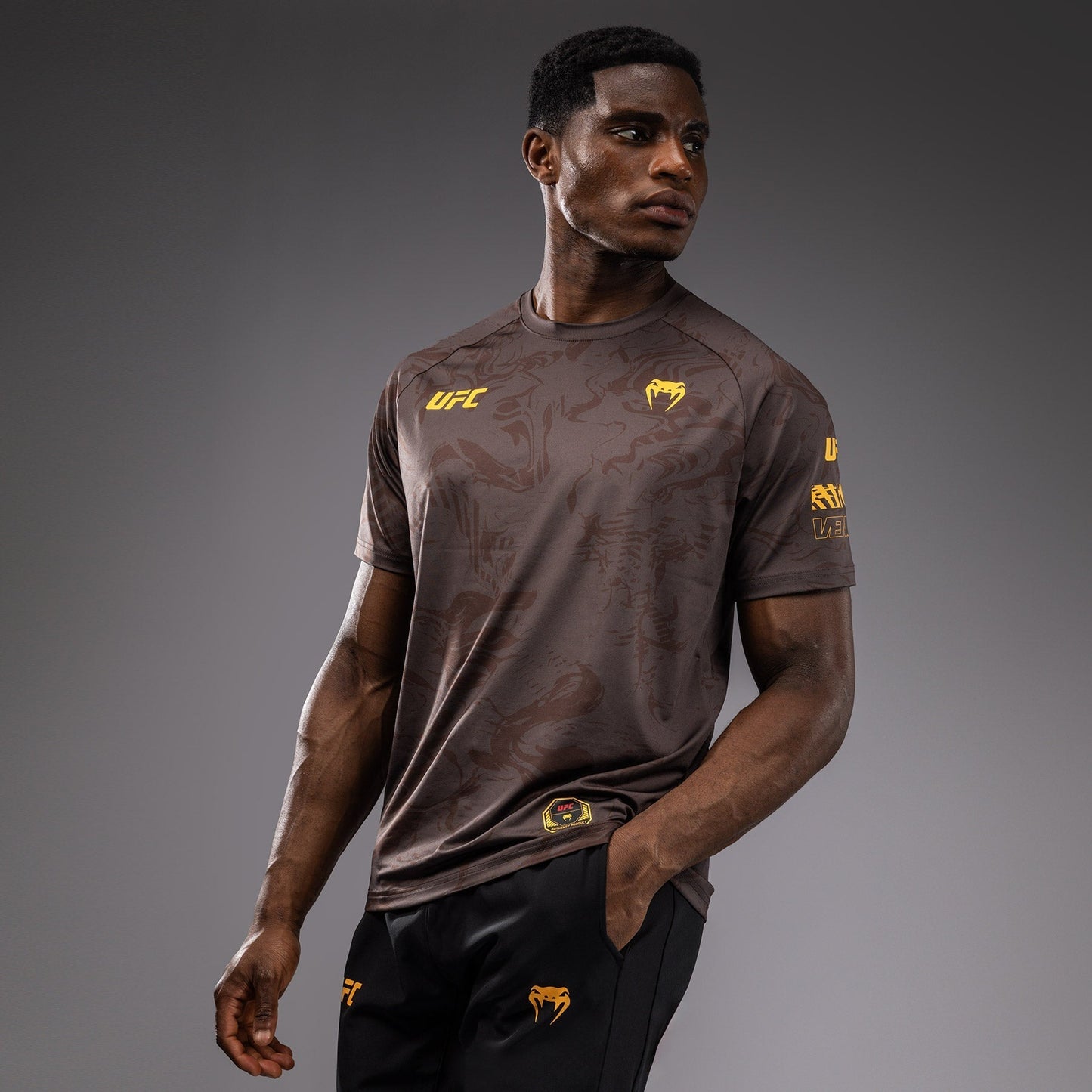 UFC Fusion by Venum Fight Week Men’s Dry-Tech T-Shirt - Earthen Brown