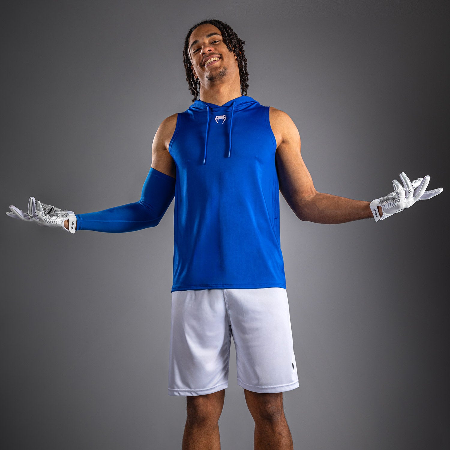 Venum Elite Sleeveless Dry-Tech Hoodie - Royal Blue - Venum Venum Elite Sleeveless Dry-Tech Hoodie - Royal Blue - Venum