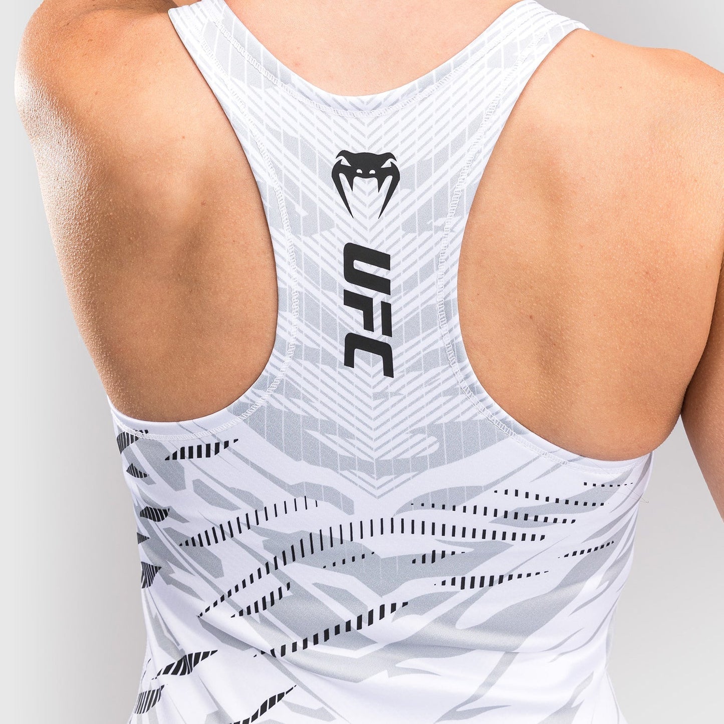 UFC Fusion by Venum Authentic Fight Night Women’s Fitted Tank With Shelf Bra - White