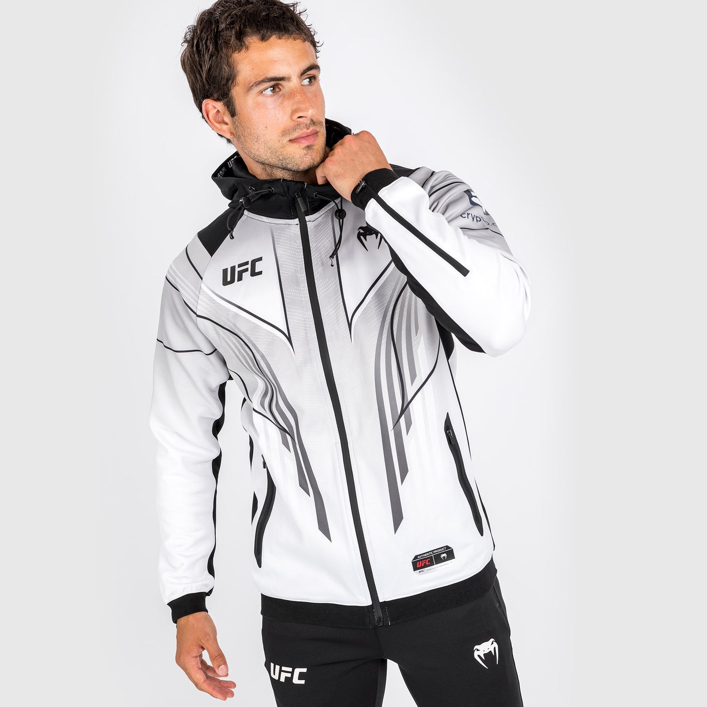 UFC Venum Authentic Fight Night 2.0 Kit by Venum Men's Walkout Hoodie - White