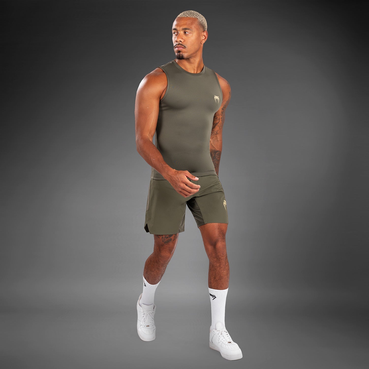 Venum Contender Men's Sleeveless Rashguard - Khaki - Venum