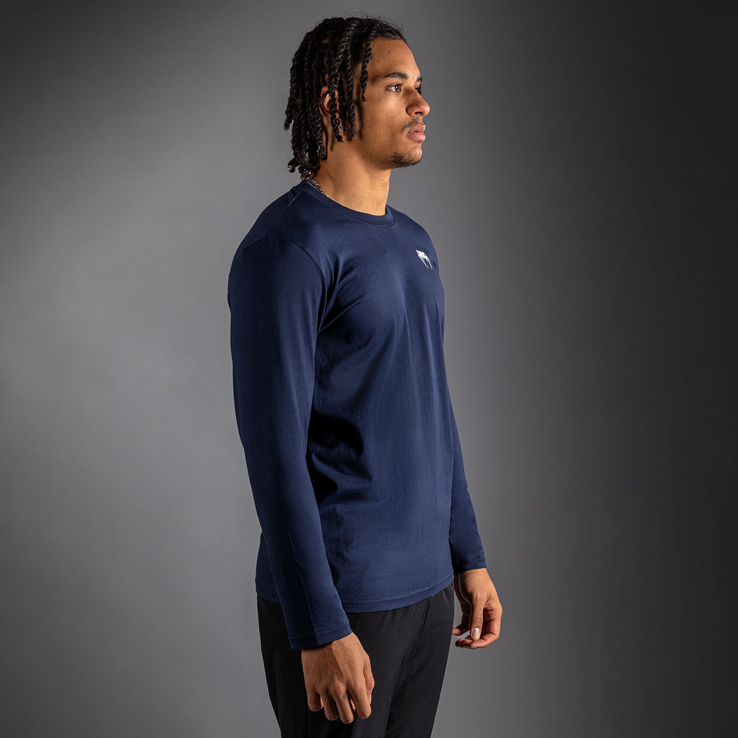 Venum Lineup Long Sleeve T-Shirt Navy - Blue/White  product-type_T-Shirts Venum