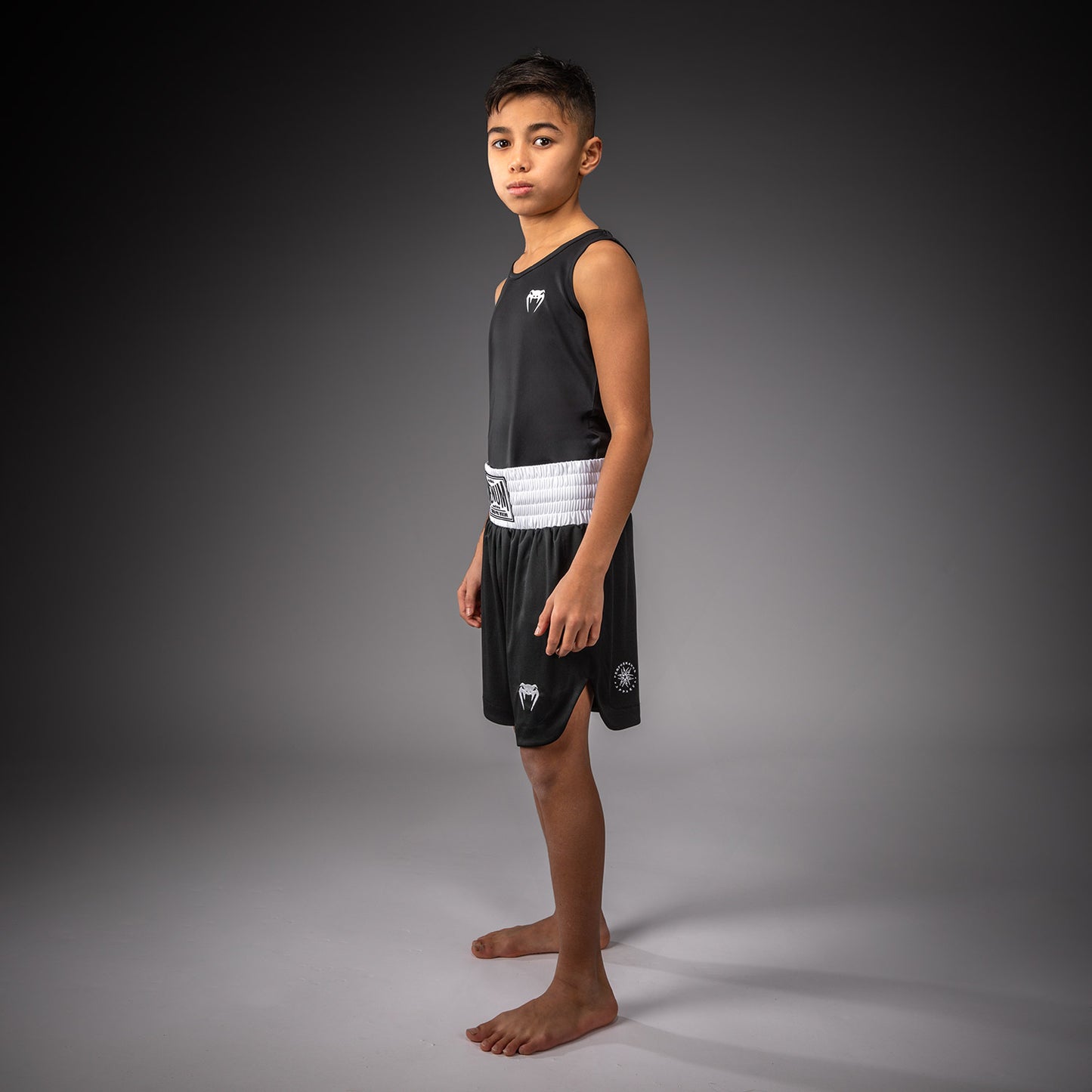 Venum Classic Youth Boxing Shorts - Black/White