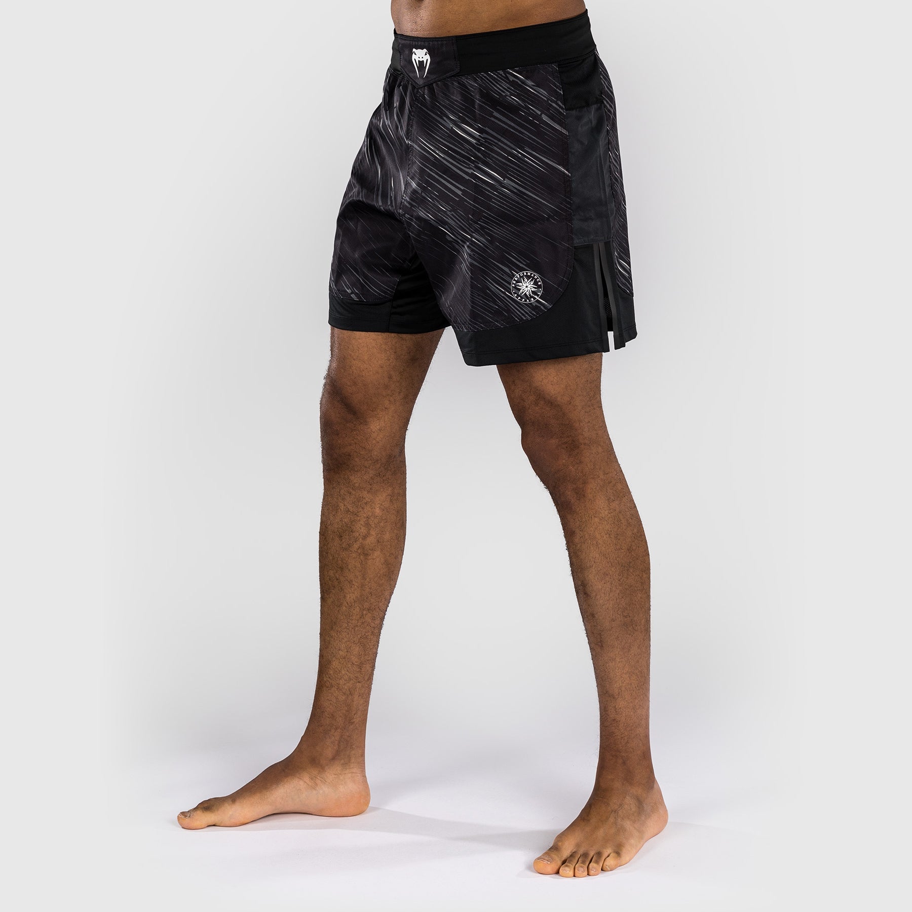 Venum Rapid Fight Shorts - Black/Storm Grey - Venum