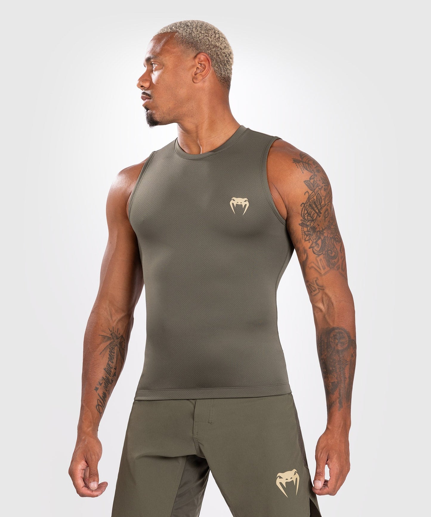 Rashguard sans manches pour hommes Venum Contender - Kaki - Débardeurs