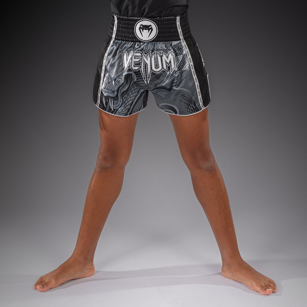 Crimson Viper 2.0 Muay Thai Shorts Black/Grey