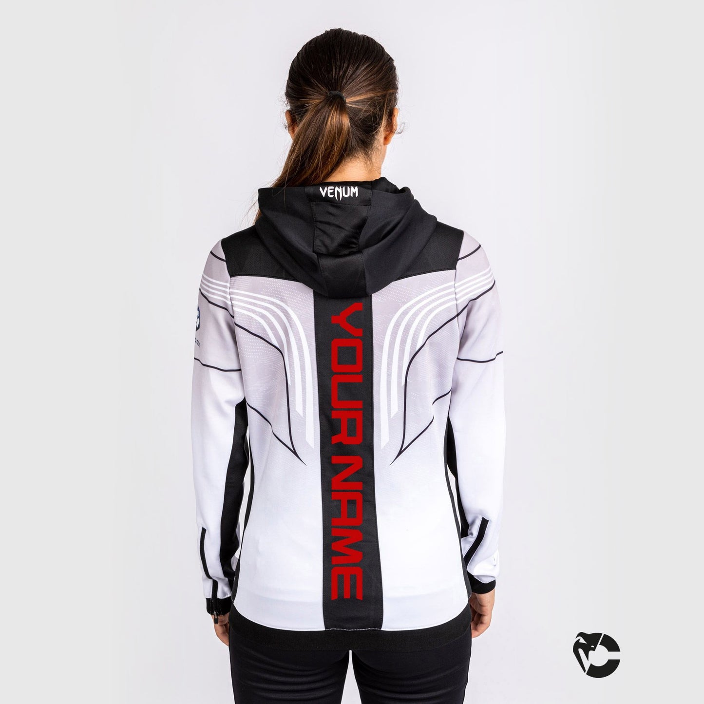UFC Venum Personalized Authentic Fight Night 2.0 Kit by Venum Women's Walkout Hoodie - White