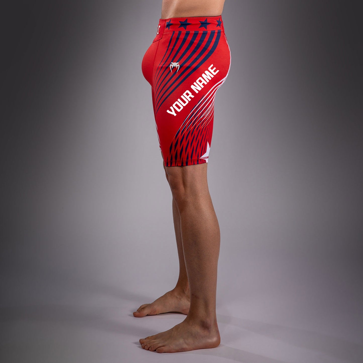 Men's Official UFC Freedom 250 by Venum Red Personalized Authentic Fight Night Vale Tudo Short