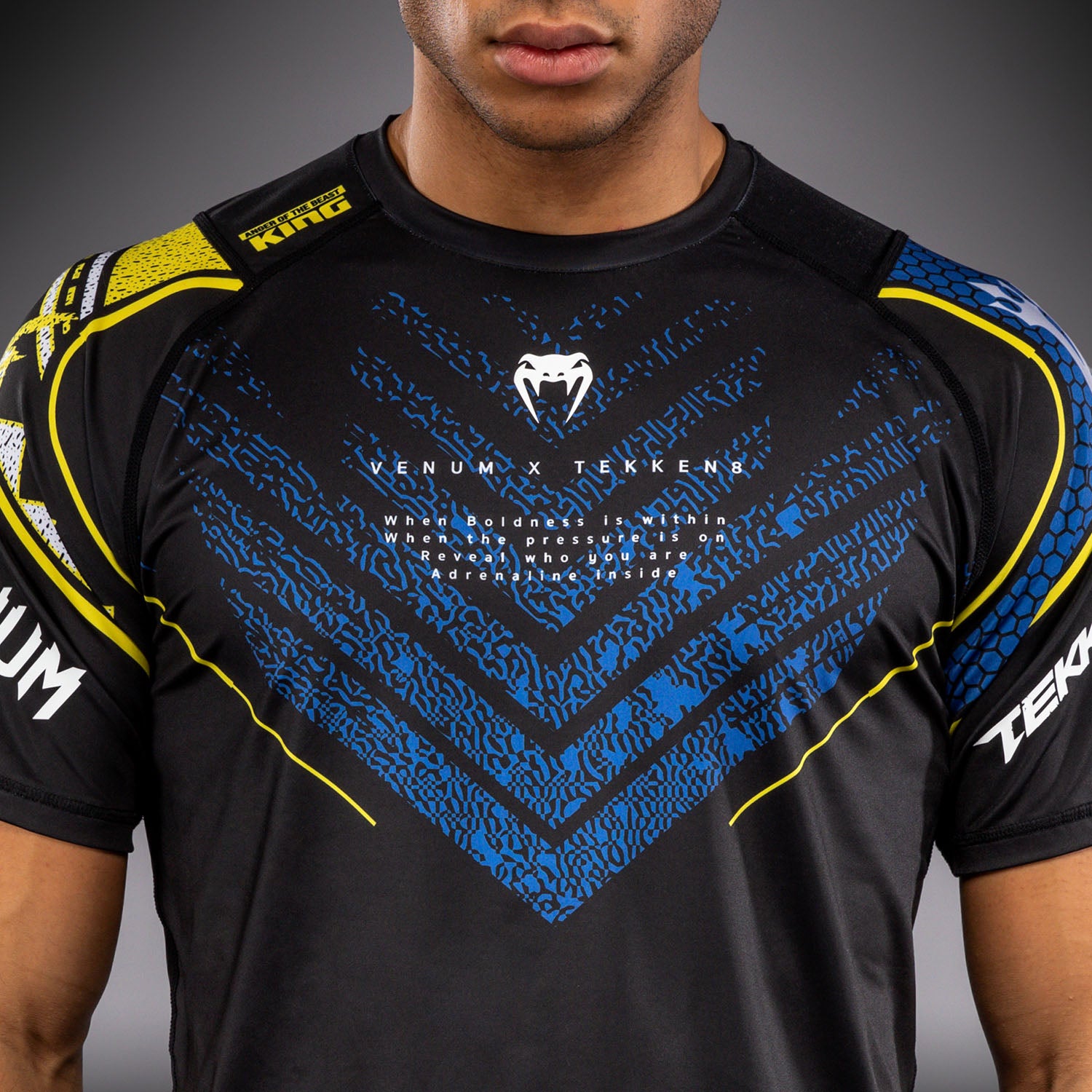 Venum x TEKKEN 8 Dry-Tech T-Shirt - King - Black/Yellow - Venum