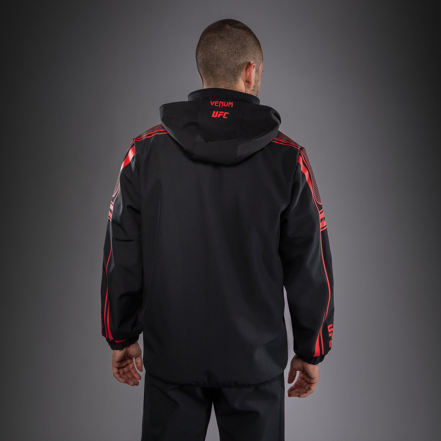 Venum UFC Unity by Venum Authentic Fight Week Men's Zip Hoodie - Black  product-type_Jackets Venum