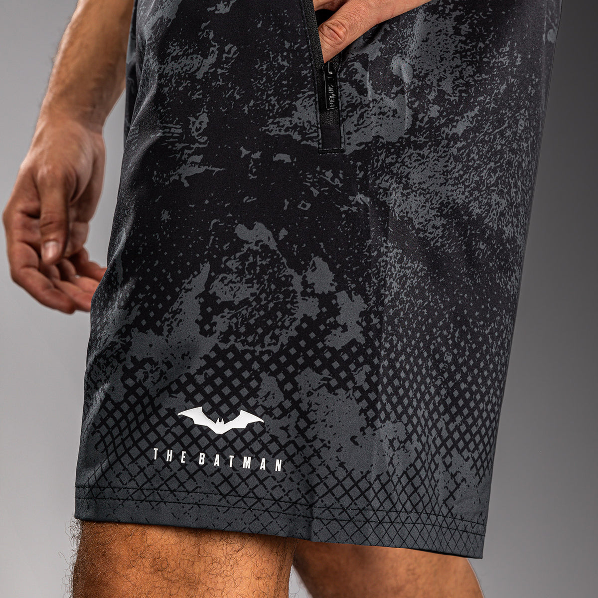 Venum x Batman Training Shorts - Black/Grey/White
