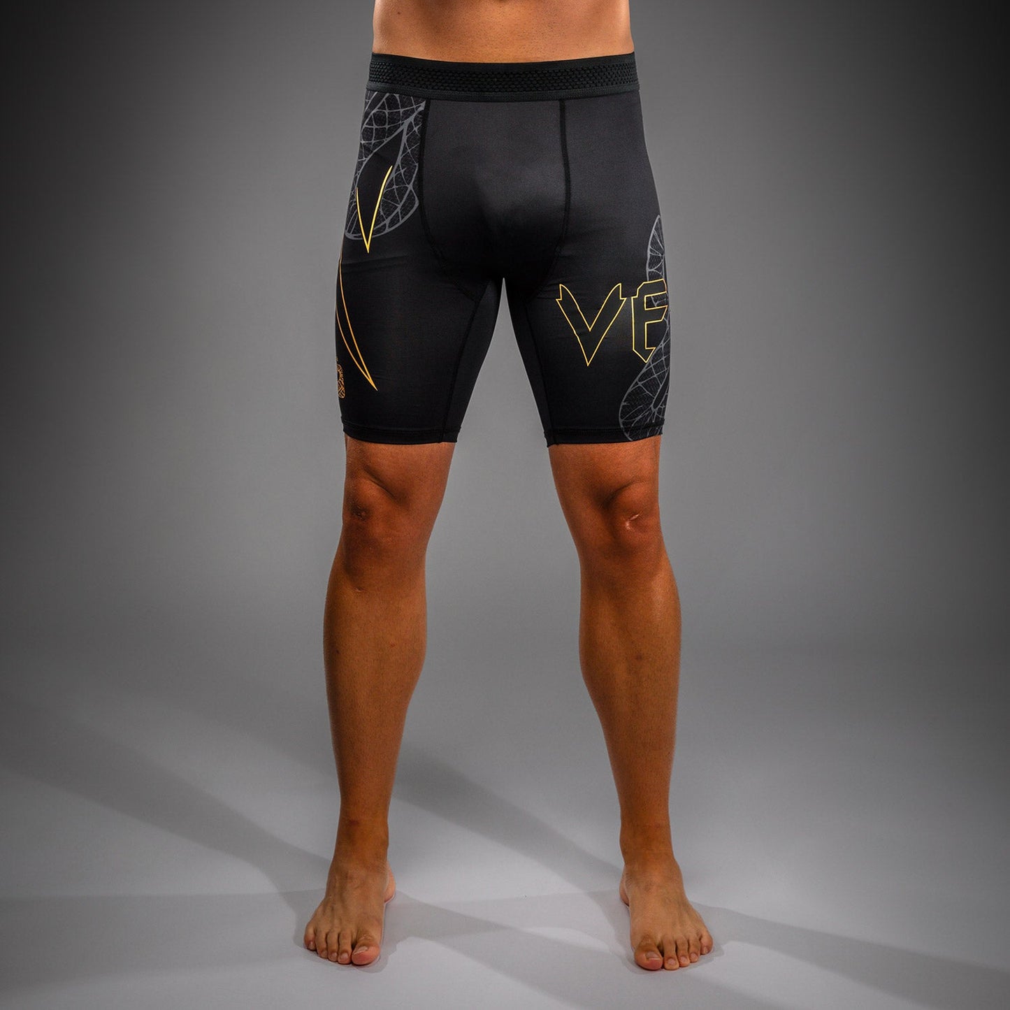Venum Serpenti Vale Tudo Shorts - Black/Silver/Gold