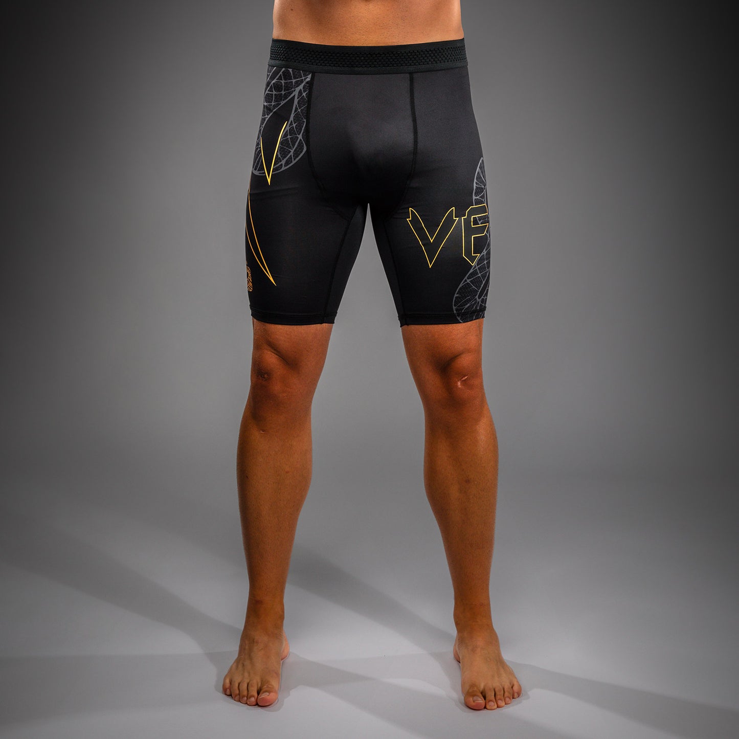 Venum Serpenti Vale Tudo Shorts - Black/Silver/Gold