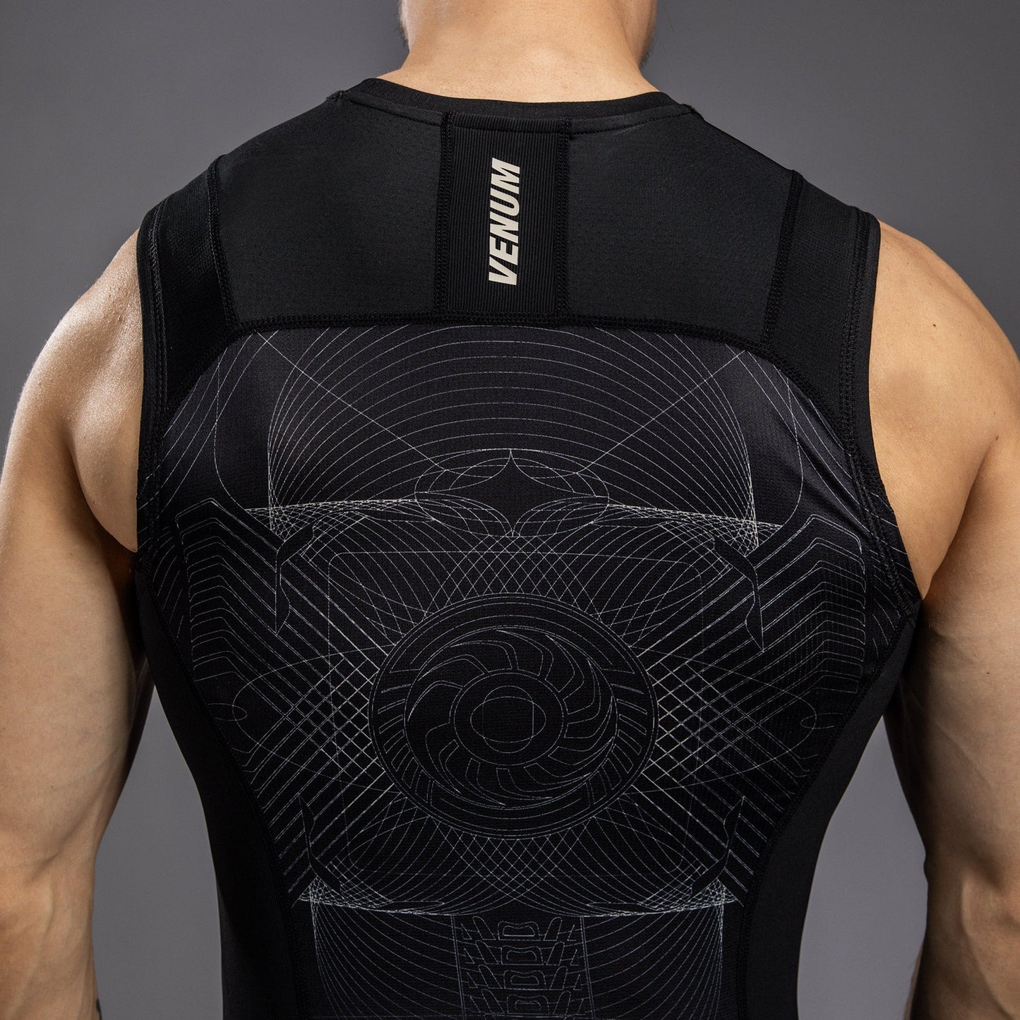 Venum G-Fit Air Men's Sleeveless Rashguard - Deep Black/Desert Sand