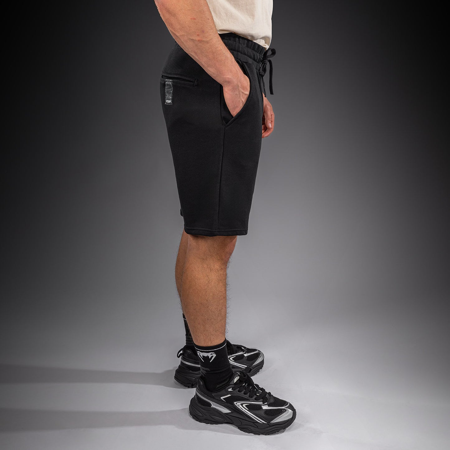 Venum Classic Fleece Cotton Shorts - Black