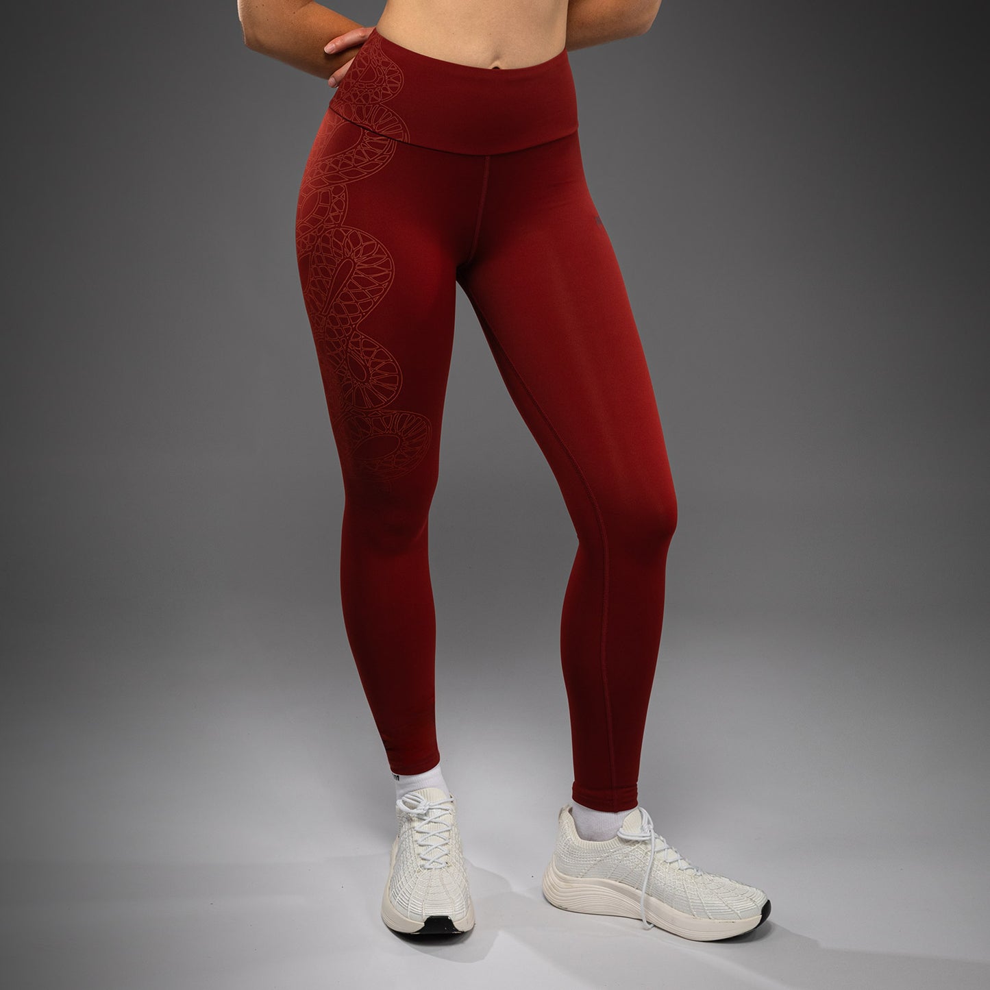 Venum Serpenti Women’s Leggings - Burgundy/Ivory