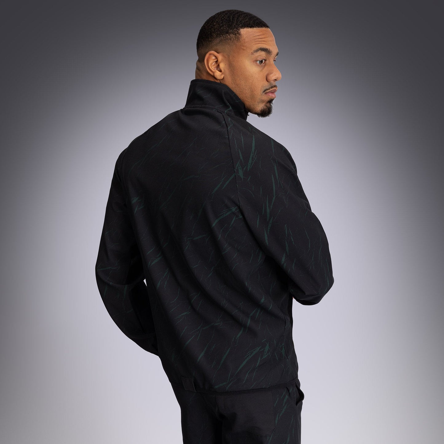 Venum Trooper Men's Half-Zip Jacket - Black/Forest Green