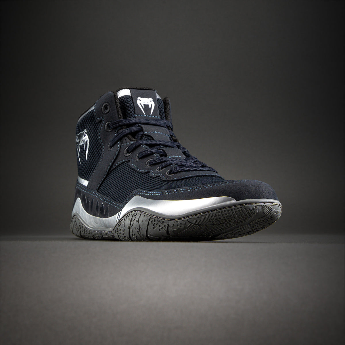 Venum Elite Wrestling Shoes - Navy Blue
