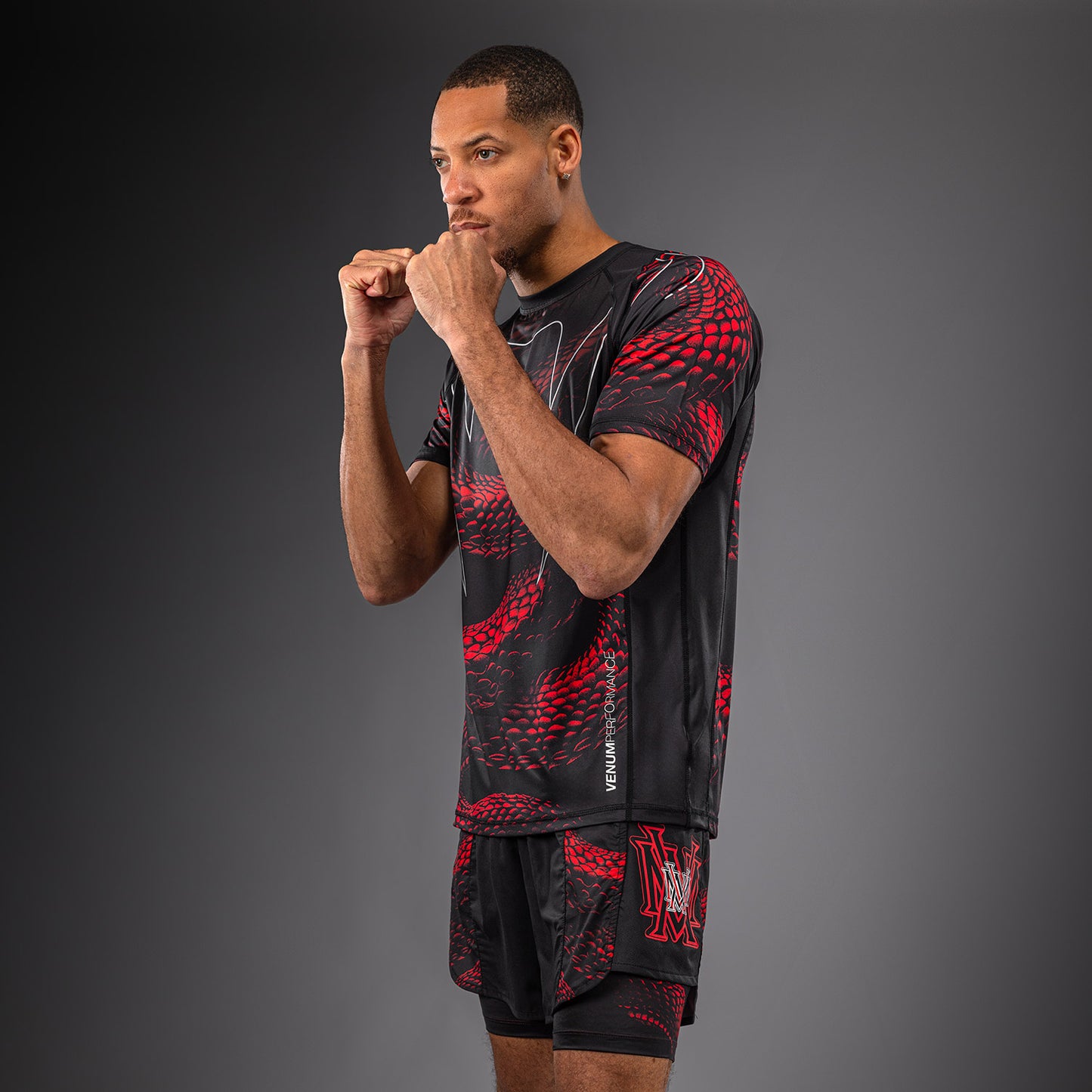 Venum Matupa Dry Tech T-Shirt - Black/Red/Silver