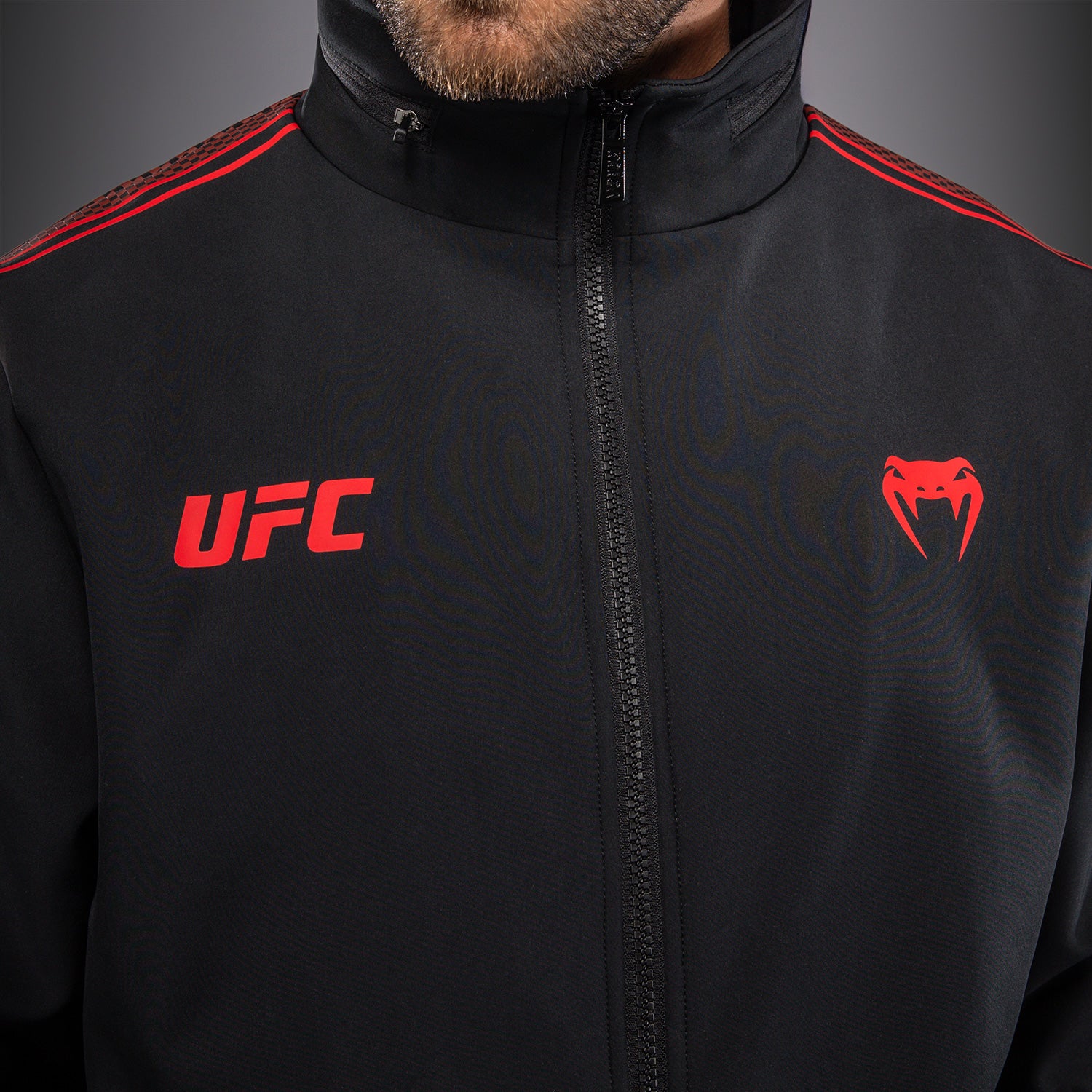 Venum UFC Unity by Venum Authentic Fight Week Men's Zip Hoodie - Black  product-type_Jackets Venum