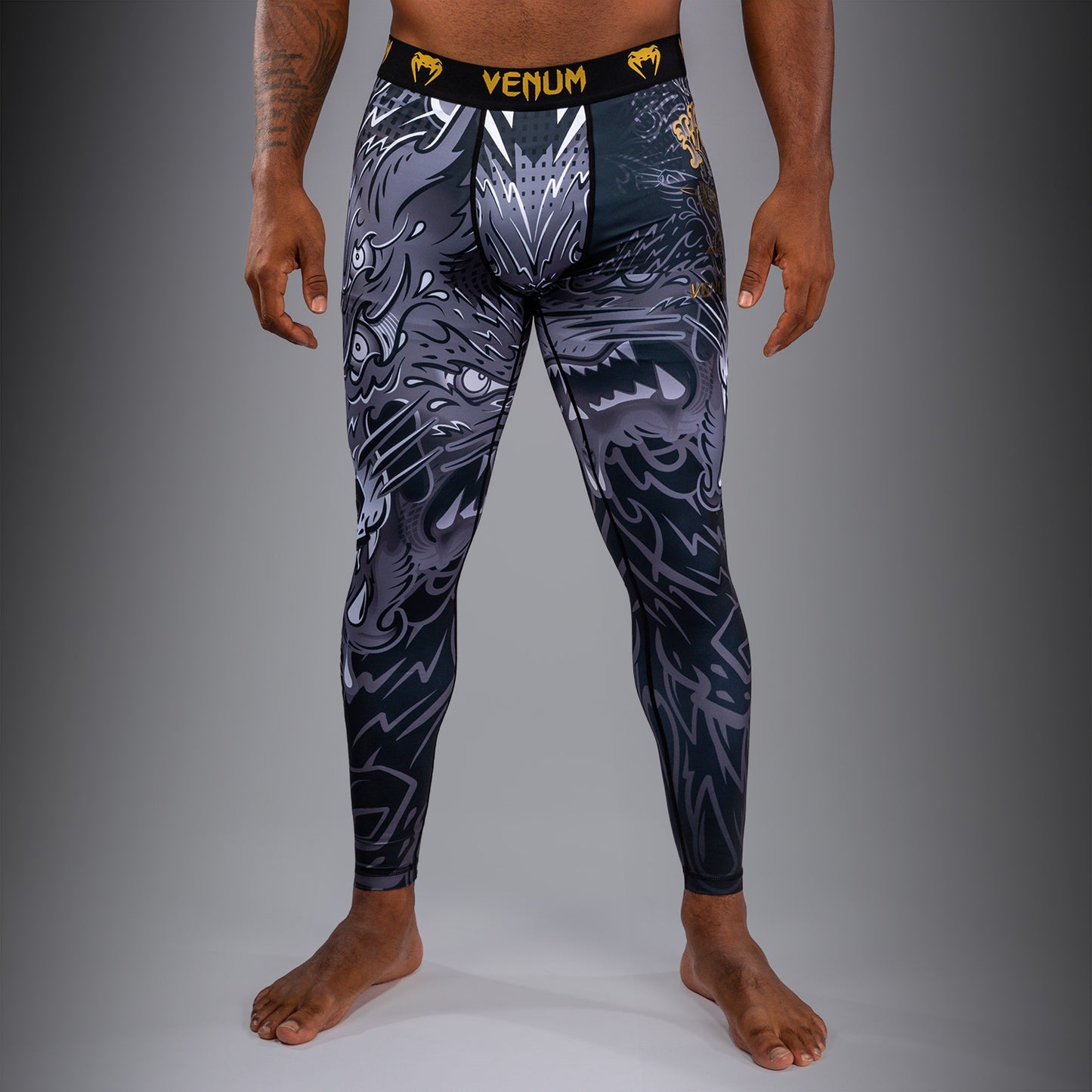 Venum Wolf Atak Spats - Black/Grey