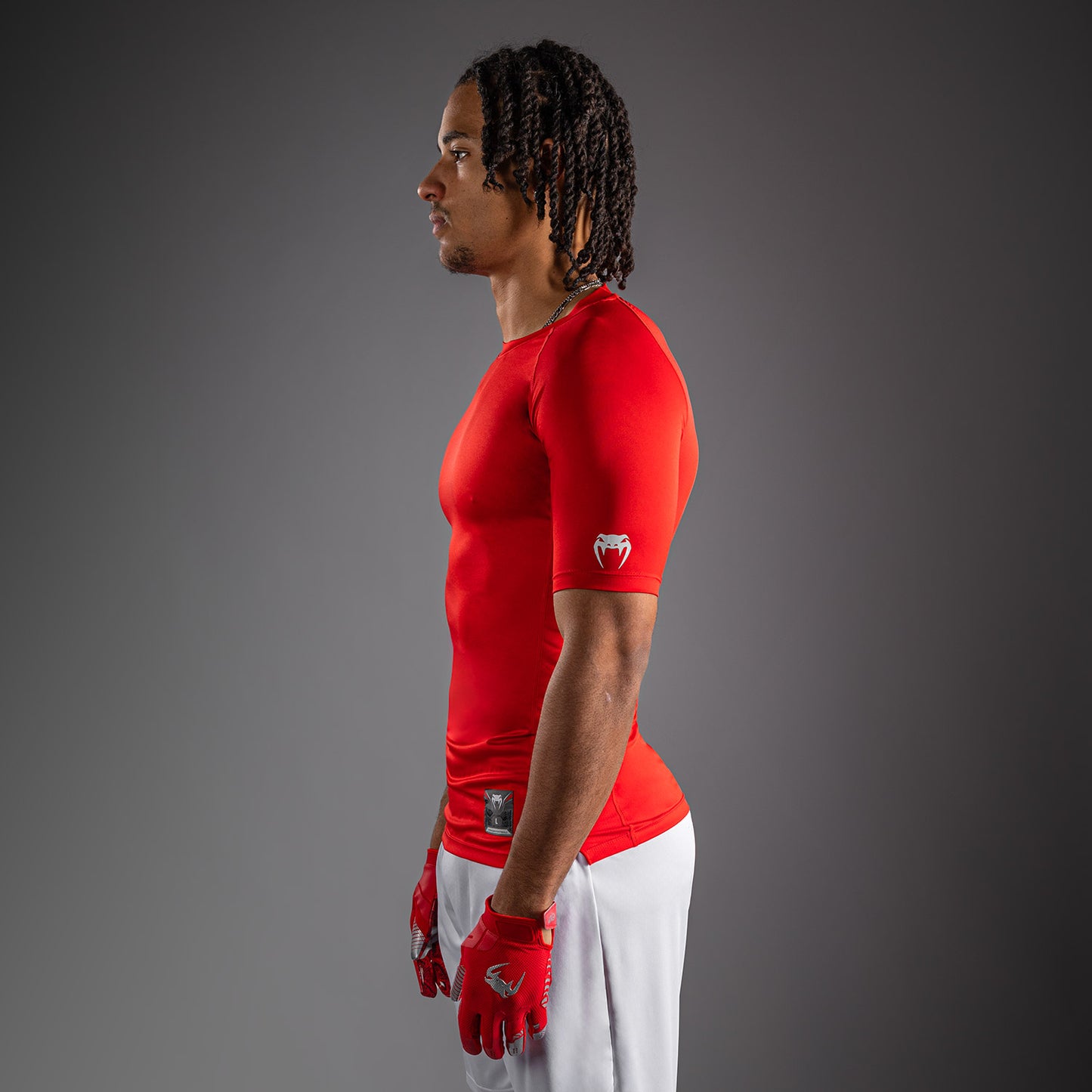 Venum Lineup Half Sleeve Compression Shirt - Red/White