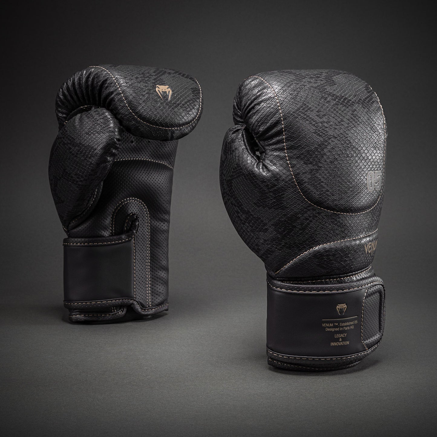 Venum Impact Evo Scales Boxing Gloves - Dark Grey