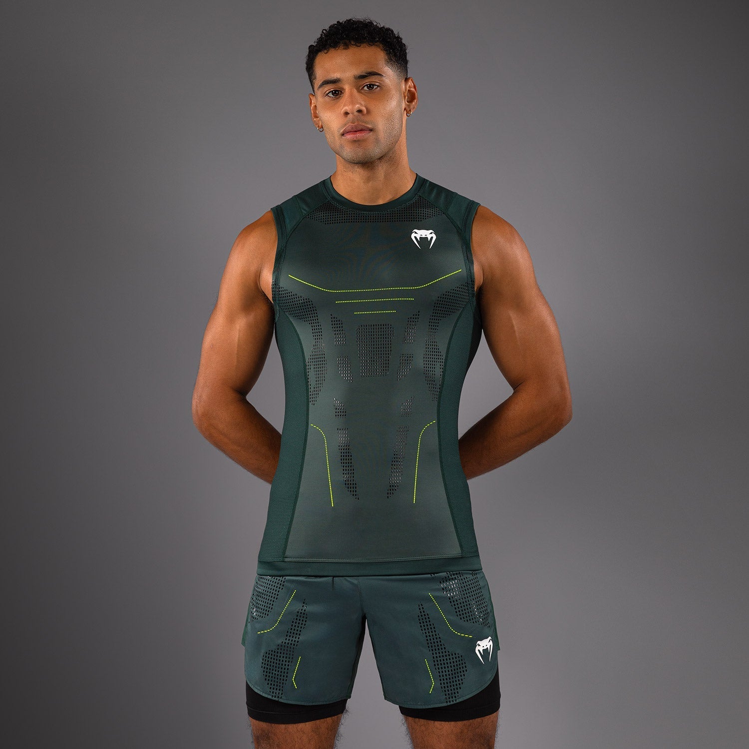 Venum Technical 3.0 Sleeveless Rashguard - Forest Green - Venum