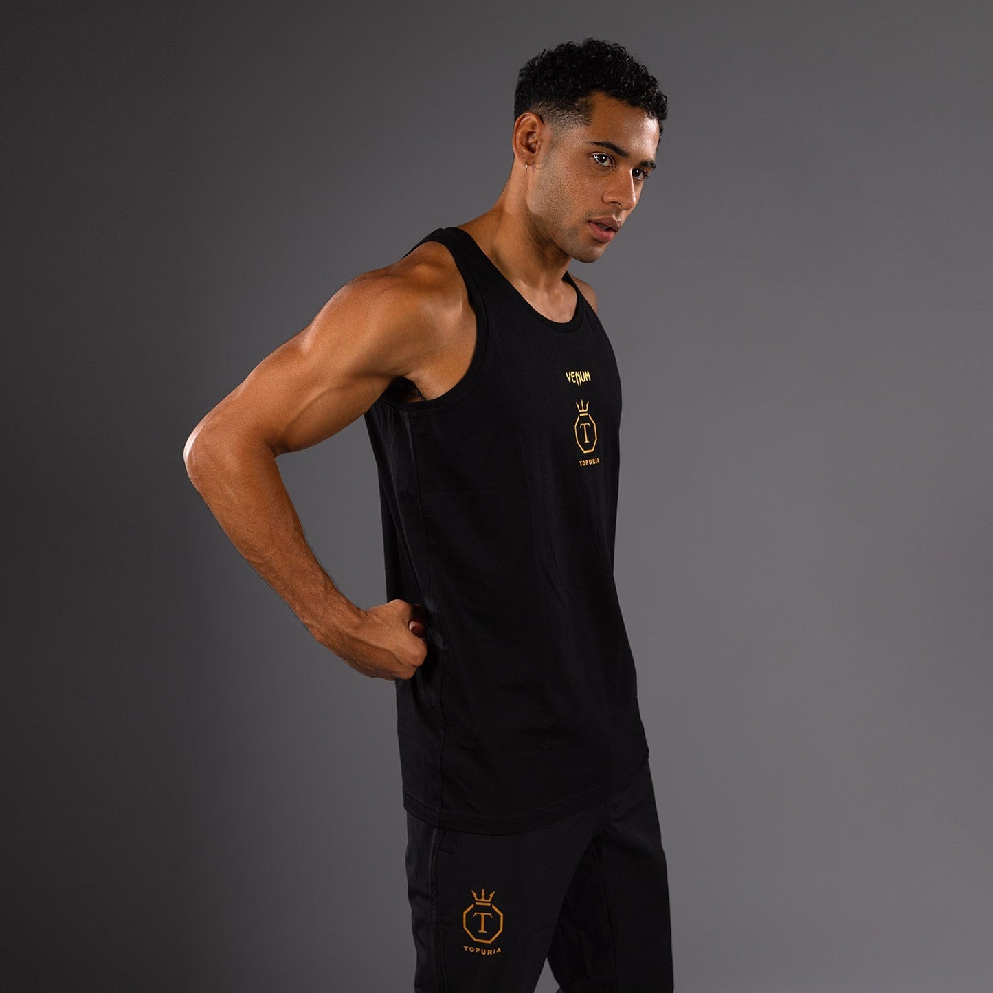 Venum x Topuria Unmatched Edition Tank Top - Black/Gold
