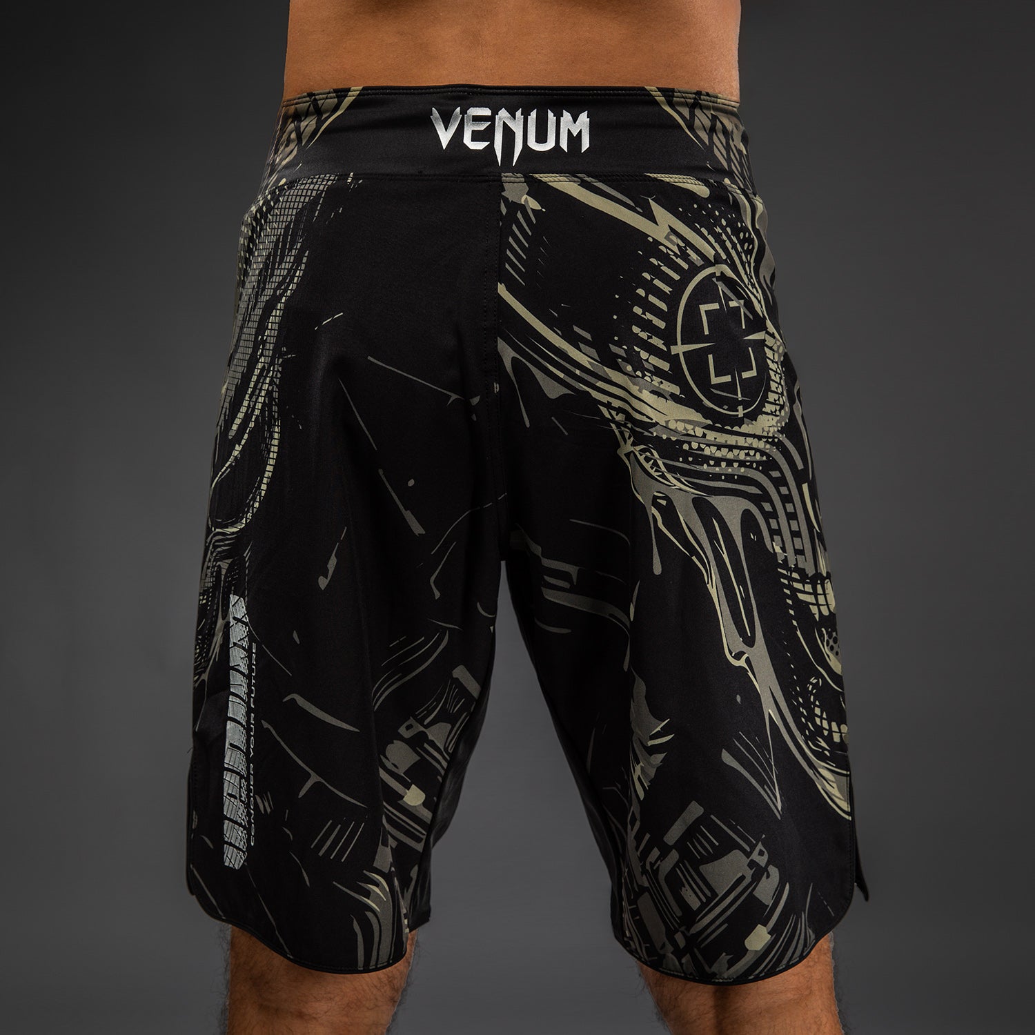 Venum Invader Fight Shorts - Black/Sand - Venum