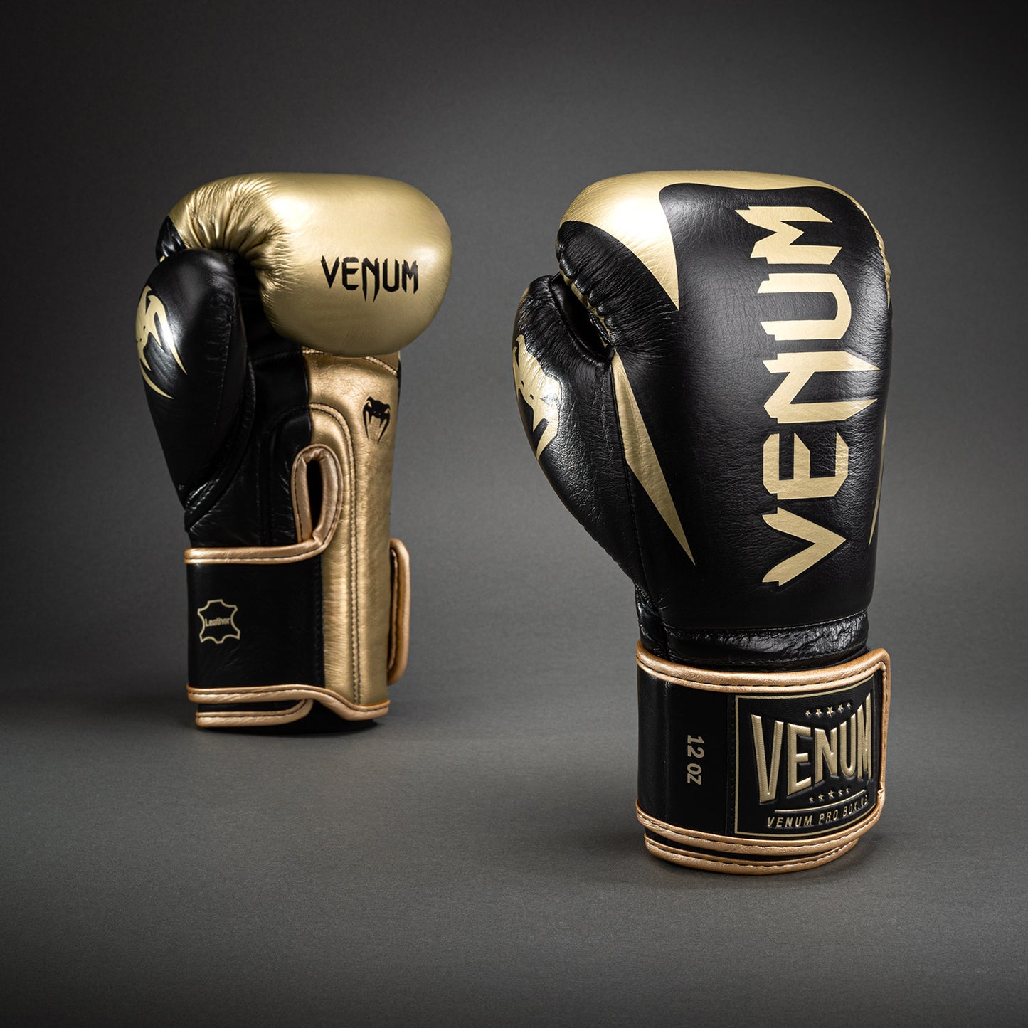 Venum Hammer Pro Boxing Gloves with Velcro - Black/Gold