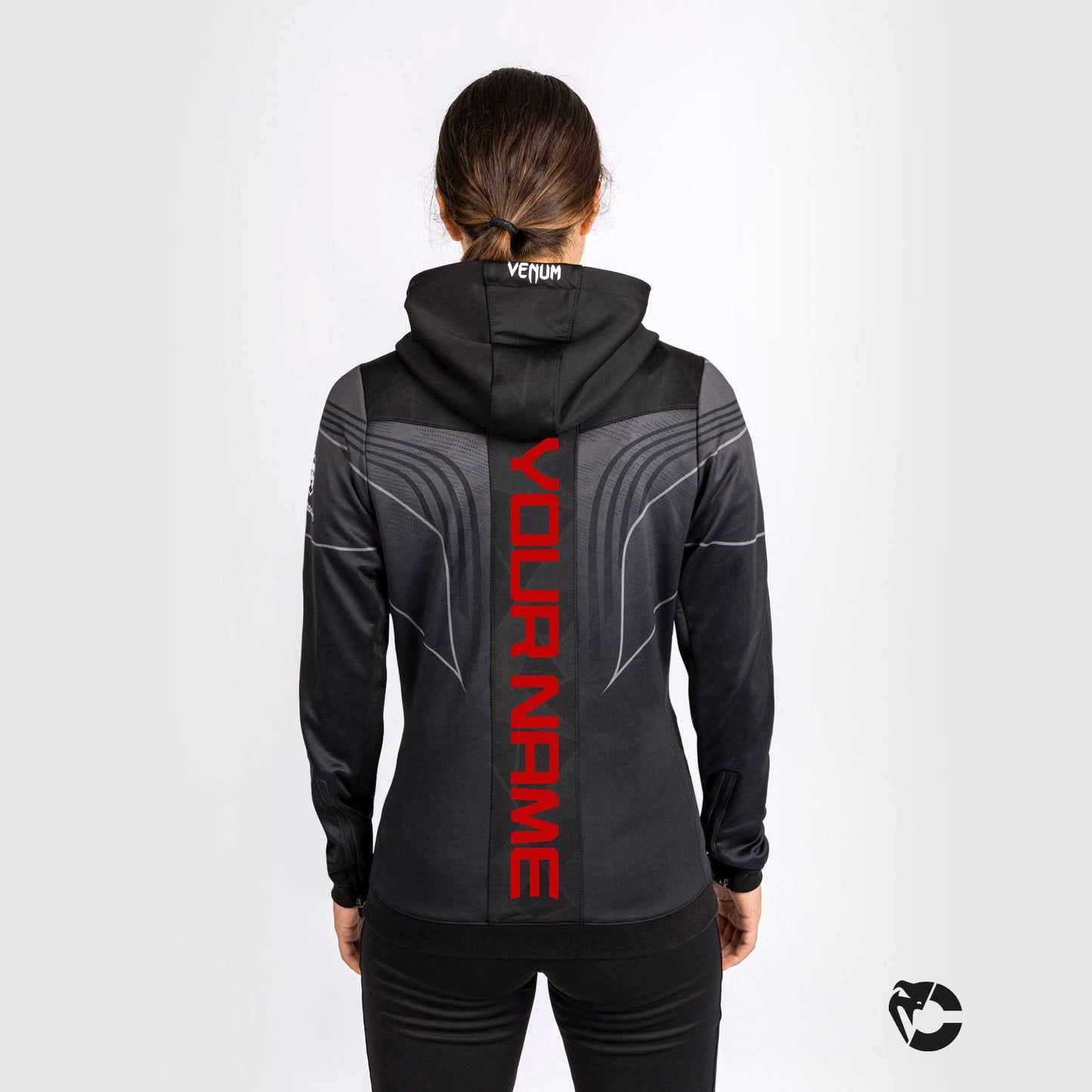 UFC Venum Personalized Authentic Fight Night 2.0 Kit by Venum Women's Walkout Hoodie - Black
