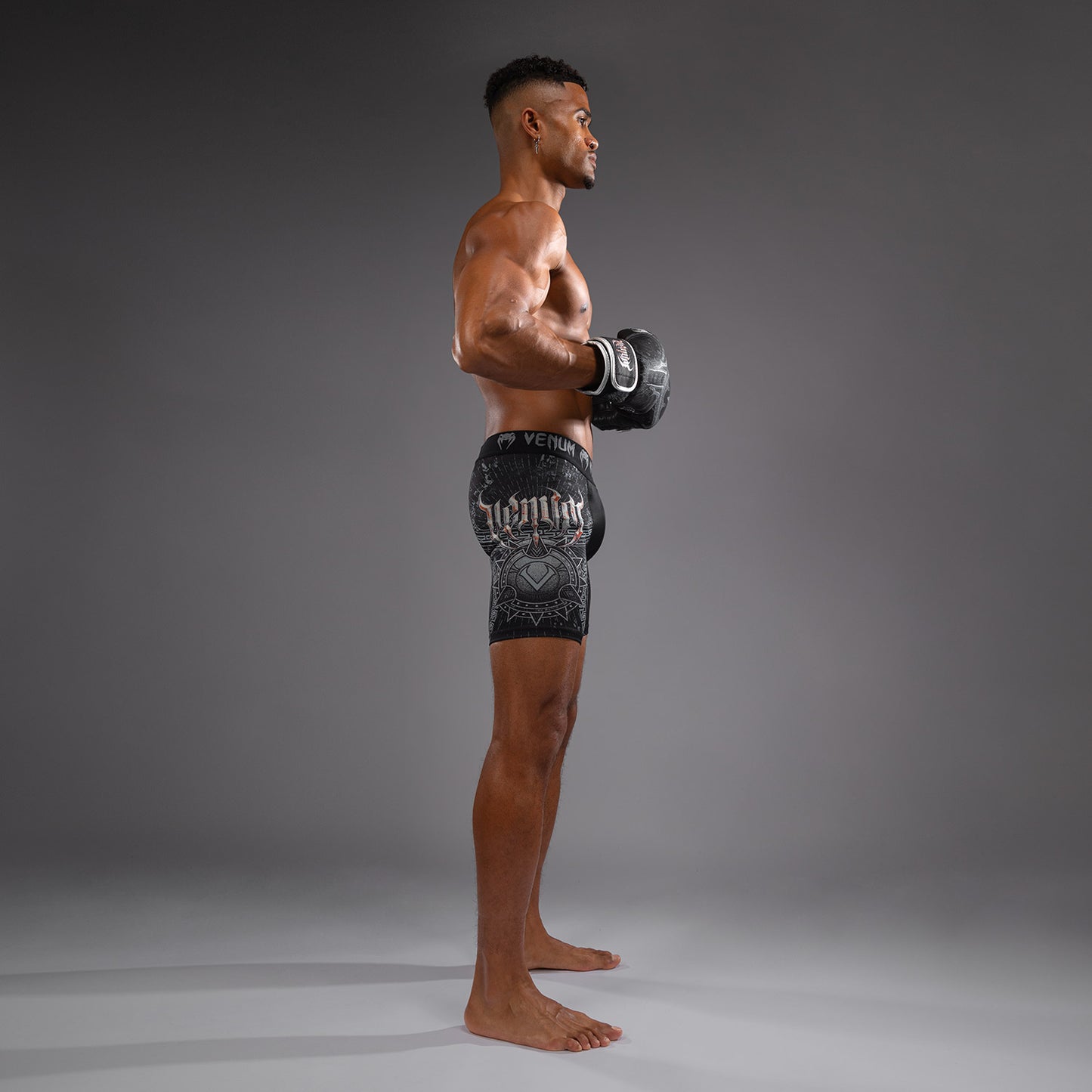 Venum Gladiator 5.0 Men's Vale Tudo Shorts - Black/Silver