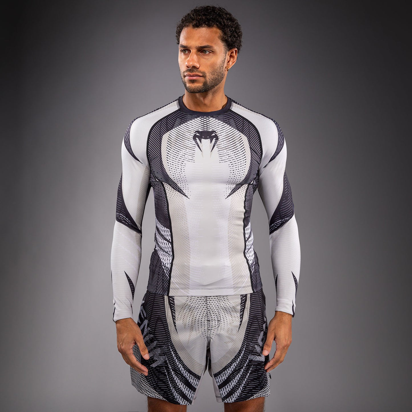 Venum Galactic 3.0 Long Sleeve Rashguard - Off-White/Black  product-type_Compression T-Shirts Venum