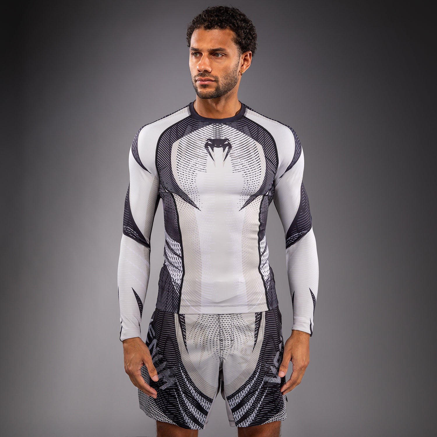Venum Galactic 3.0 Long Sleeve Rashguard - Off-White/Black  product-type_Compression T-Shirts Venum