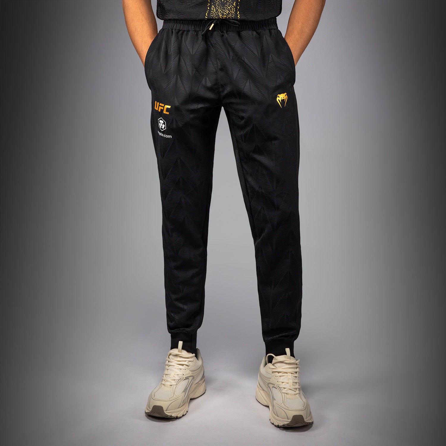 UFC Venum XL ブラック/ゴールド ウォークアウトパンツ Men's UFC Zenith by Venum Champion Authentic Fight Night Walkout