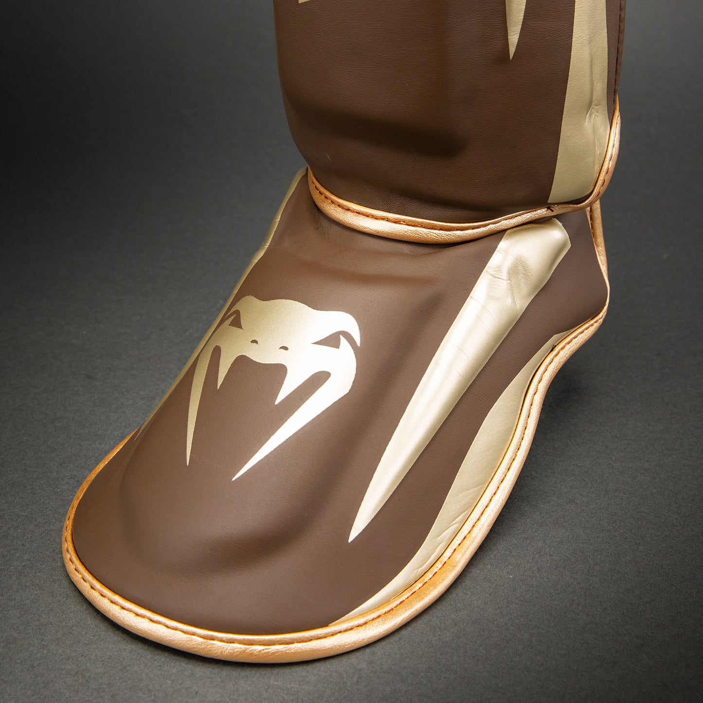 Venum Elite Shin Guards - Dark Brown