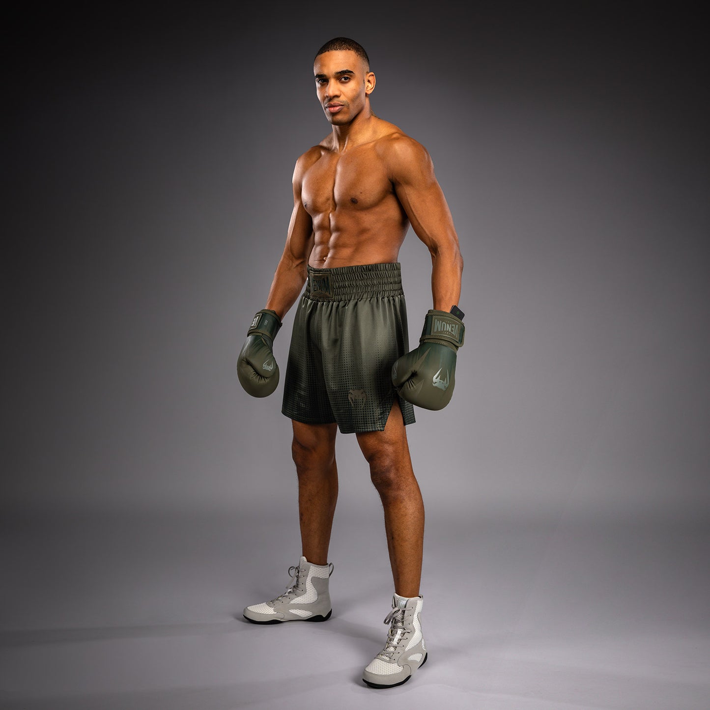 Venum Stealth Boxing Shorts - Khaki/Dark Green  product-type_Boxing shorts Venum