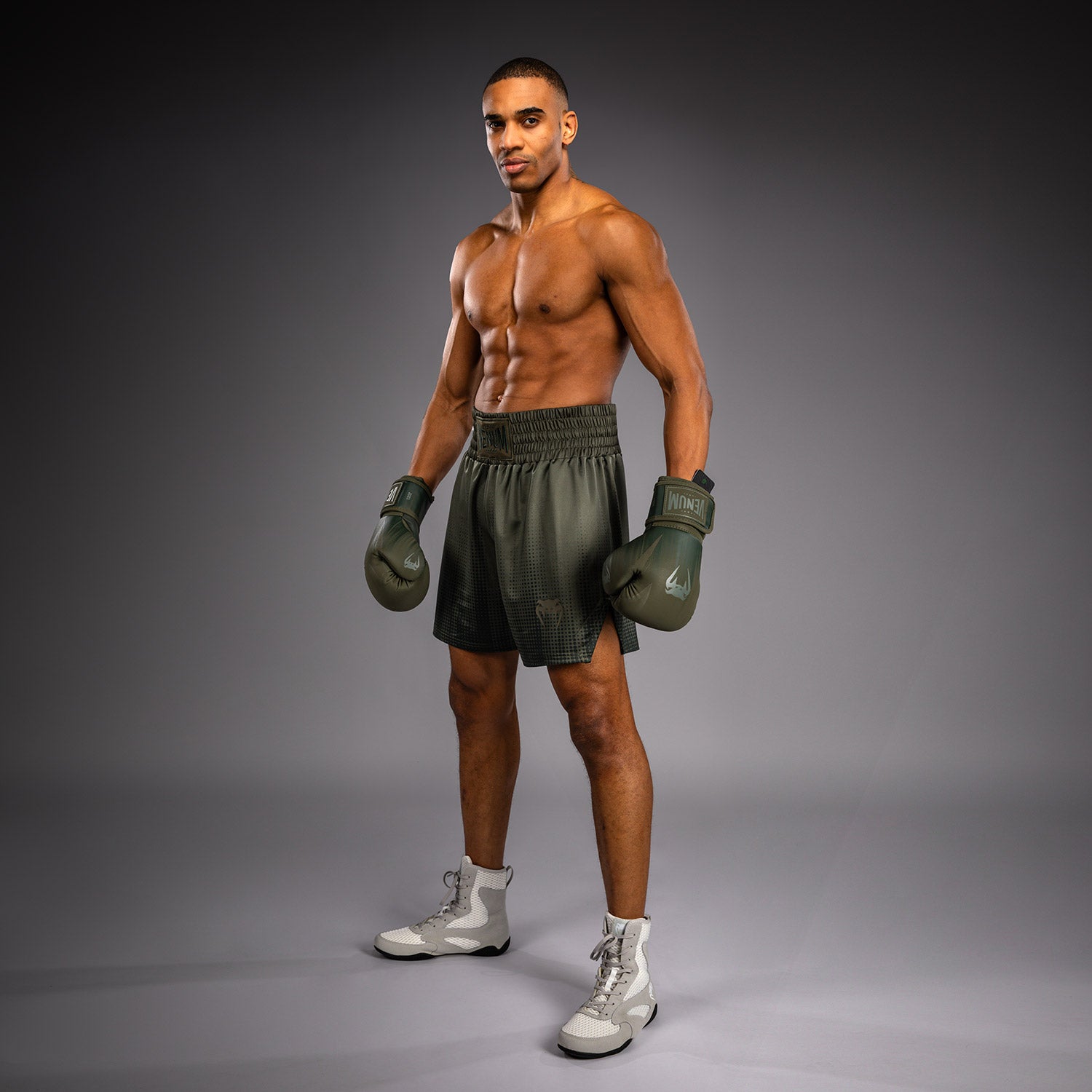 Venum Stealth Boxing Shorts - Khaki/Dark Green  product-type_Boxing shorts Venum