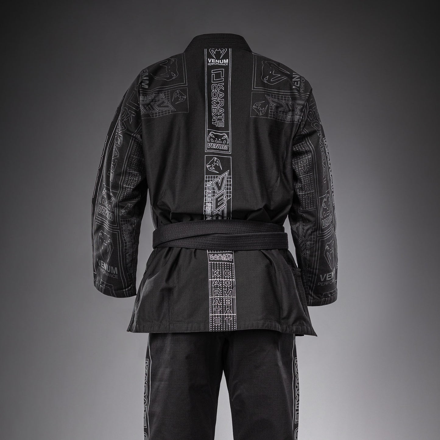 Karate Combat by Venum BJJ Gi - Black/Grey  product-type_BJJ Kimonos Venum