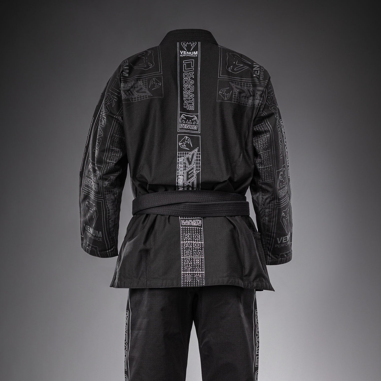Karate Combat by Venum BJJ Gi - Black/Grey  product-type_BJJ Kimonos Venum
