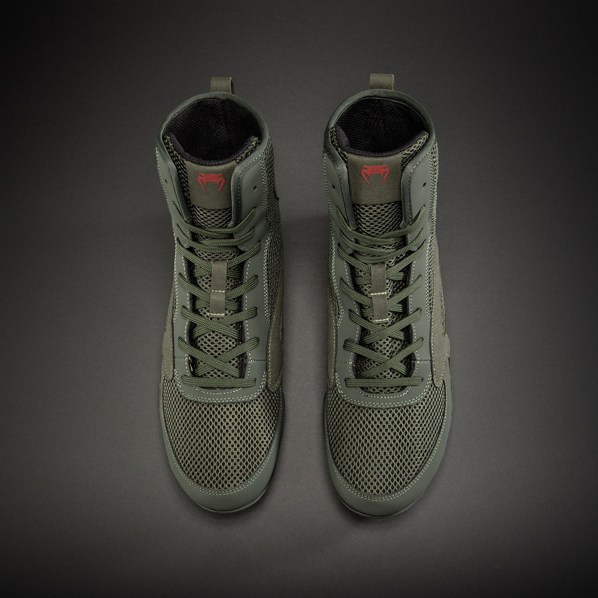 Venum Contender Boxing Shoes - Khaki/Red