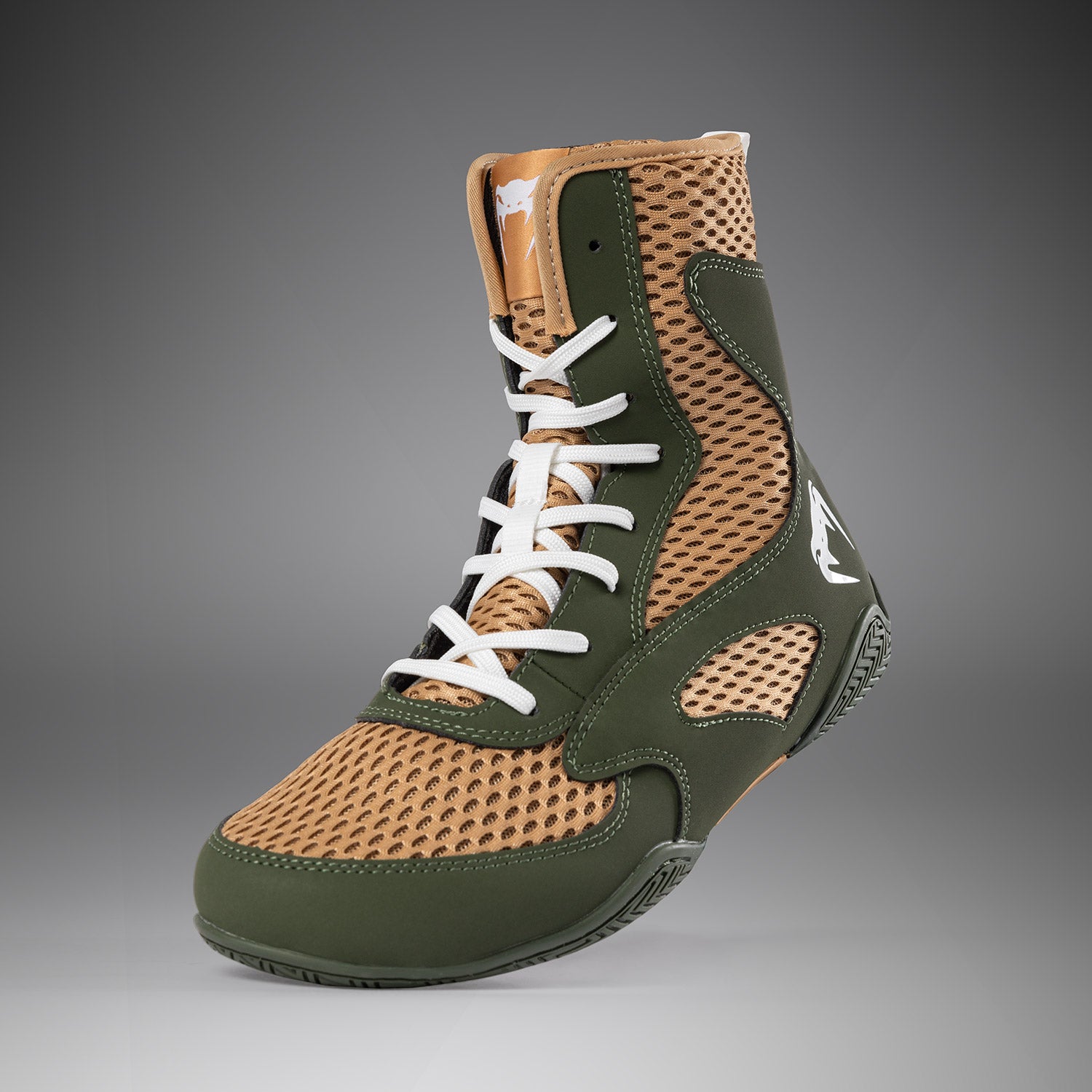 Venum Contender Boxing Shoes - Military Green/Sand - Venum