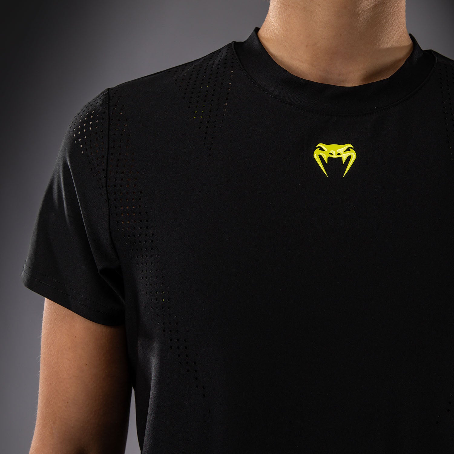 Venum Lazer Women's Dry Tech T-Shirt - Black/Yellow  product-type_Dry Tech T-Shirts Venum
