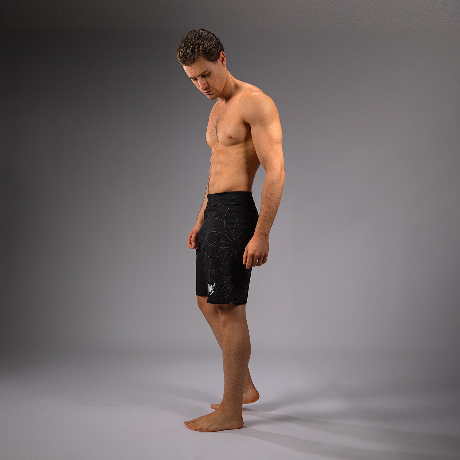 Venum Gladiator 5.0 Men's Fight Shorts - Black/Silver - Venum